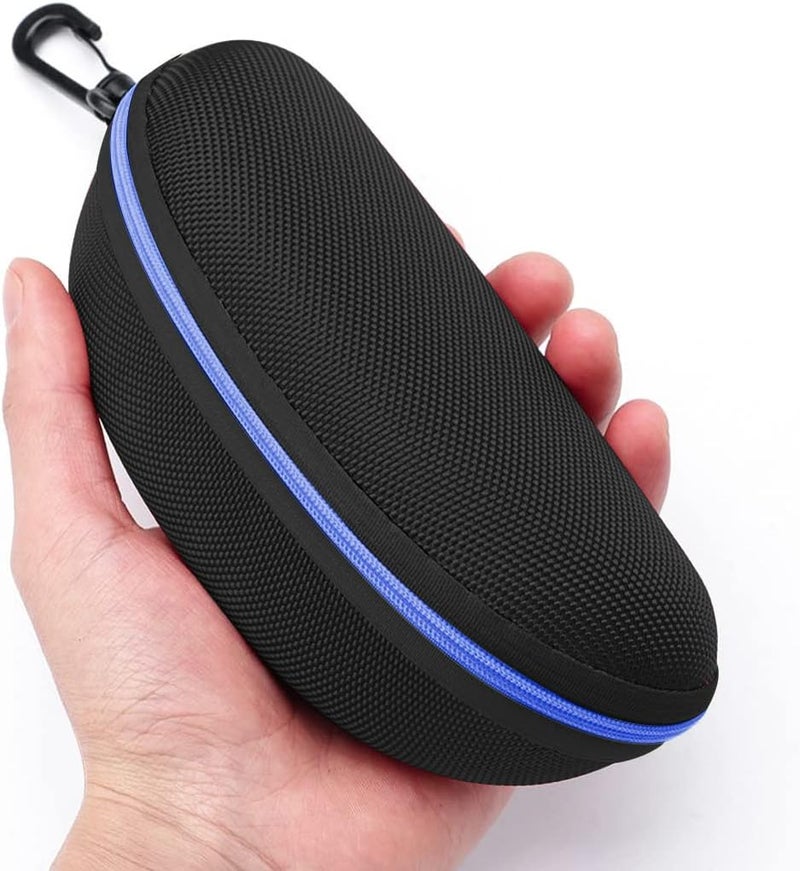 SteelFever 3pcs Zipper Hard Shell Sunglasses Case and Eyeglasses Case Portable Travel Glasses Case with Plastic Hook - Image 4